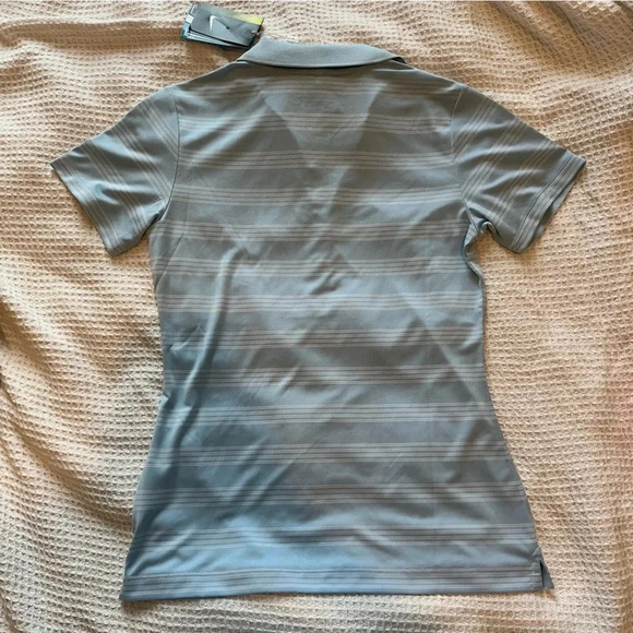 NWT Blue Nike women’s golf shirt striped size small tour performance - Picture 2 of 9
